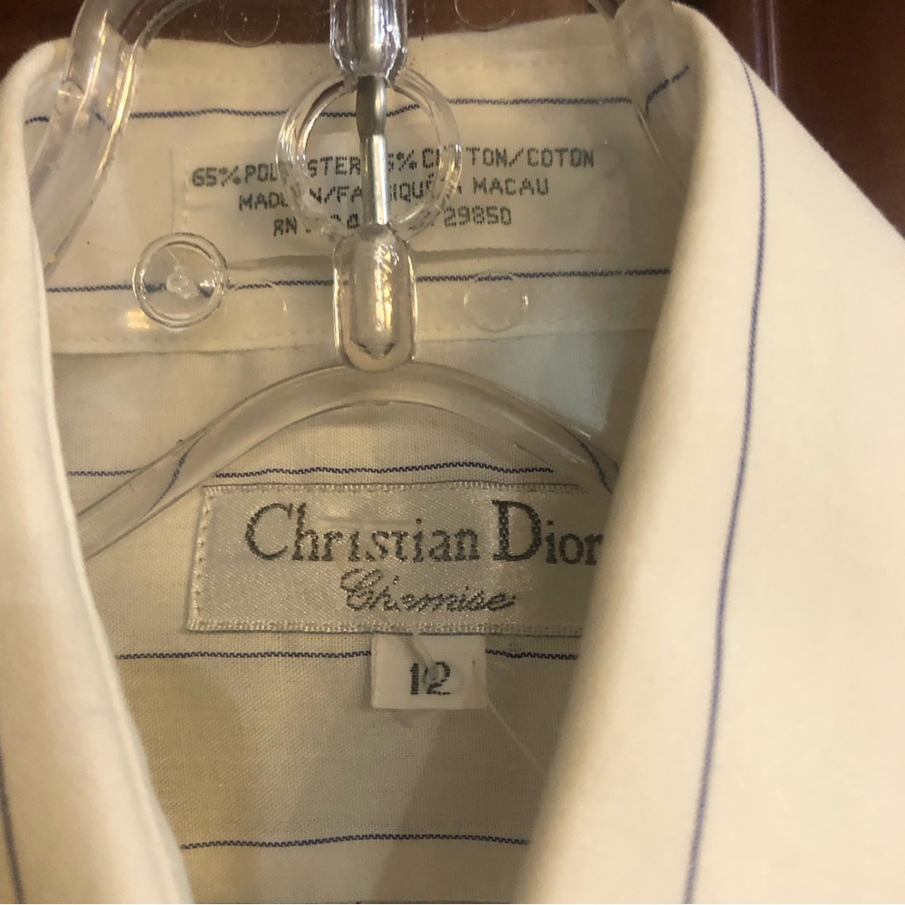 Christian Dior striped dress shirt Boys Size 12 New without tag
